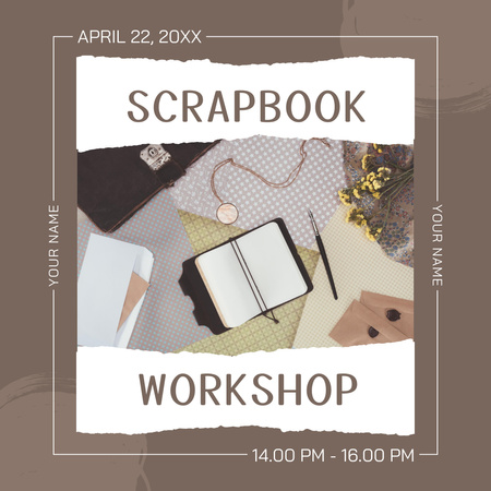 Scrapbooking Workshop hirdetés Instagram tervezősablon
