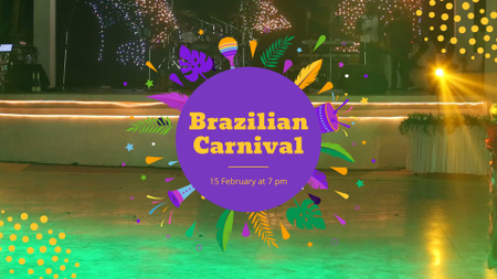 Fun-filled Brazilian Carnival Announcement Full HD video Design Template