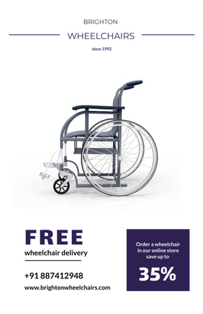 Wheelchairs store offer Flyer 5.5x8.5in Design Template
