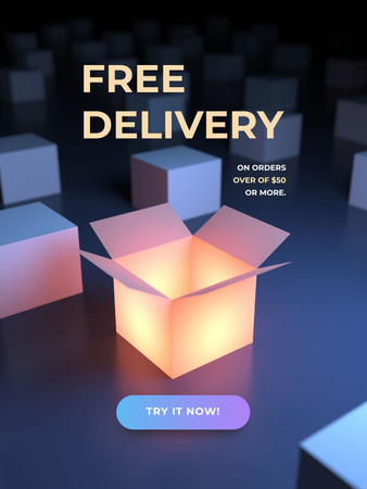 Delivery Services Offer Poster US Tasarım Şablonu