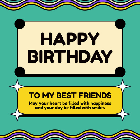 Simple Bright and Neutral Birthday Greeting LinkedIn post Design Template