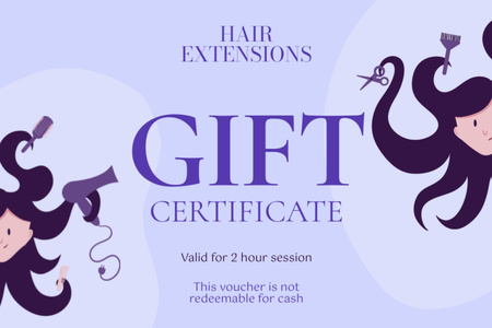 Platilla de diseño Beauty Salon Ad with Offer of Hairstyle Gift Certificate
