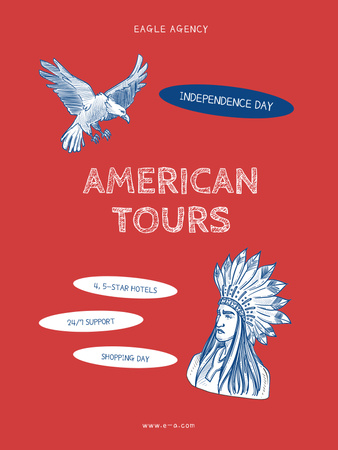 tours Poster USデザインテンプレート