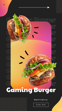 Designvorlage Tasty Burger Offer für TikTok Video