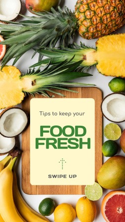 Tips to keep Food fresh Instagram Story Design Template