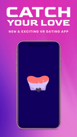 Ontwerpsjabloon van TikTok Video van VR-datingapp-advertentie