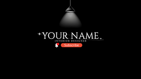 Sisustusstudion mainos tyylikkäällä lampulla Youtube Design Template