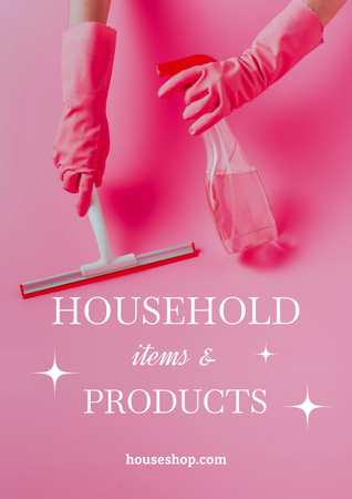 Offer of Household Products Poster Design Template