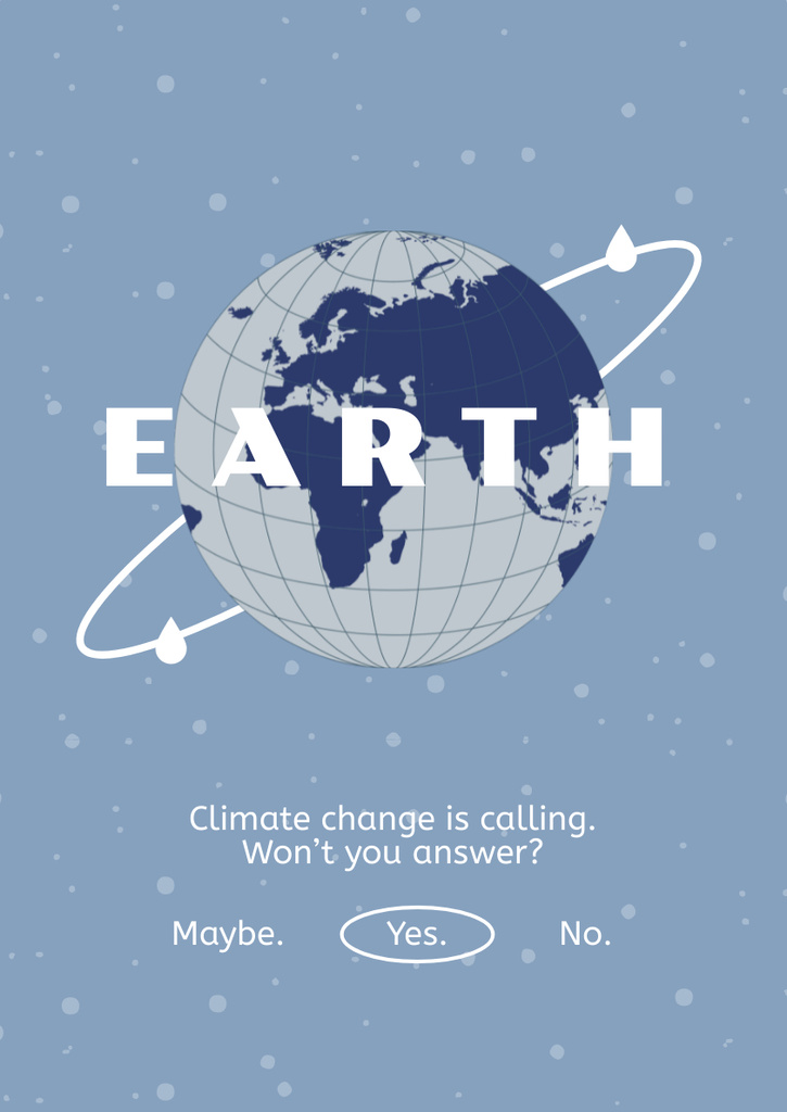 Climate Change Awareness Poster A3 Design Template