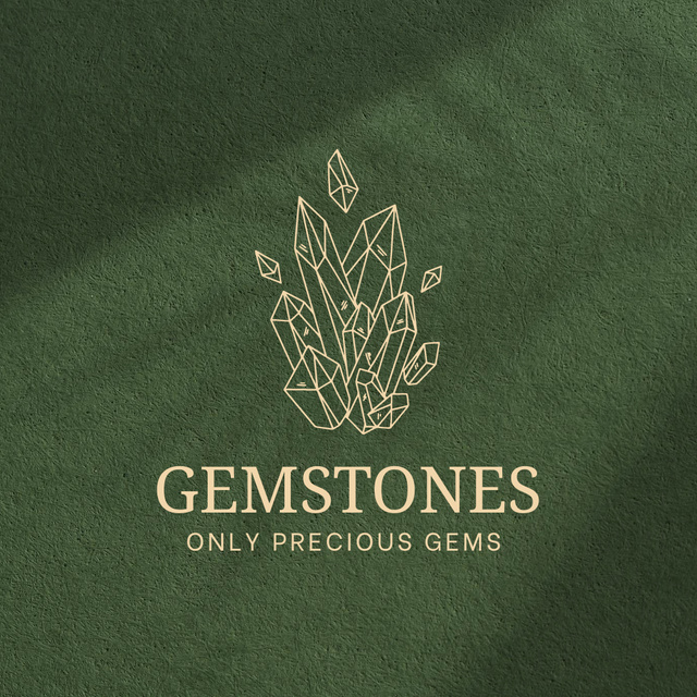 Emblem of Gem Store Logo Šablona návrhu