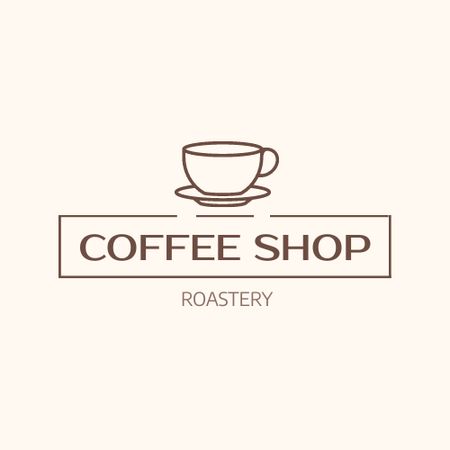 Cafe Ad with Coffee Cup Logo – шаблон для дизайну