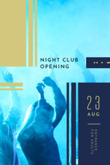 Exciting Night Club Party Announcement with Crowd