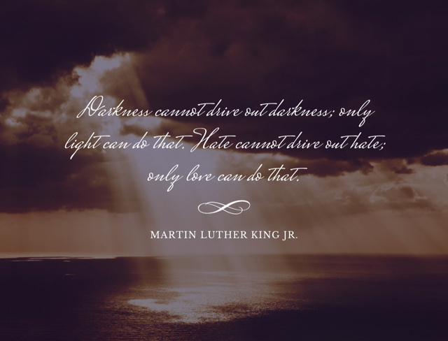 Martin Luther King day with Scenic Sunset Postcard 4.2x5.5in Design Template