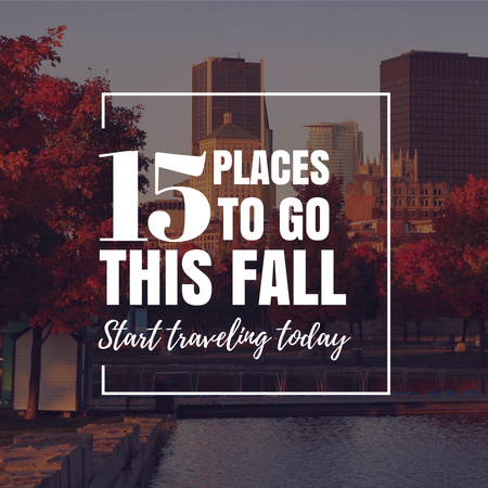 Autumn Season in City Inspiration Instagram AD Design Template