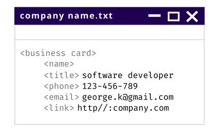 Ontwerpsjabloon van Business Card 91x55mm van Software Development Startup