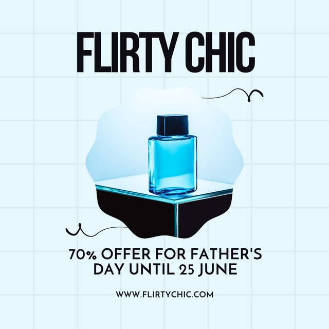 Ontwerpsjabloon van Instagram van Perfume Sale Offer for Father's Day