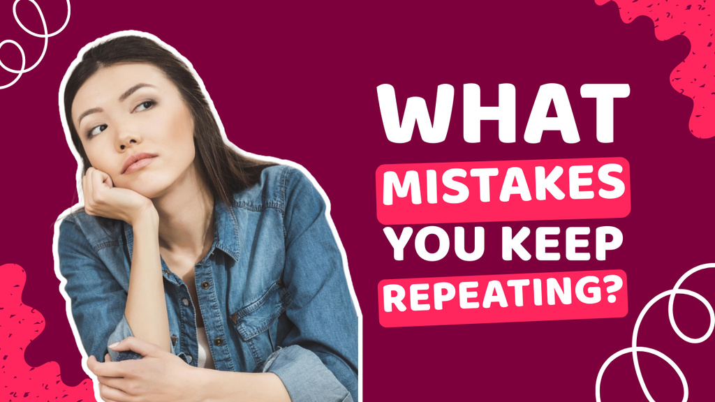 Template di design Tips to Stop Repeating the Same Mistakes Youtube Thumbnail