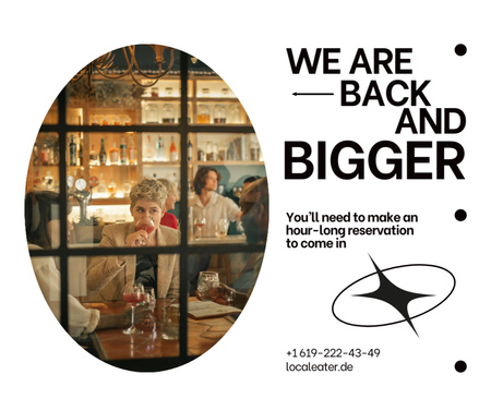 Cafe Opening Announcement Facebook Design Template