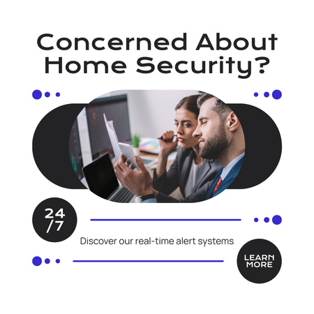 Home Security Initiatives Instagram Design Template