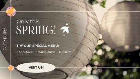 Café Spring Dishes List With Light Full HD video Design Template