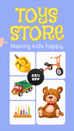 Various Baby Toys Offer With Discount Instagram Video Story Πρότυπο σχεδίασης