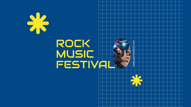 Plantilla de diseño de Rock Music Festival Announcement Youtube 