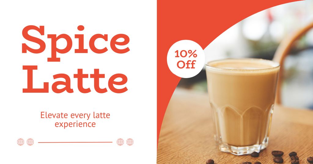 Exclusive Spice Latte At Reduced Price Offer Facebook AD Šablona návrhu
