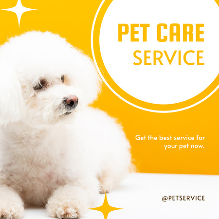 Plantilla de diseño de Ofreciendo servicios de cuidado de mascotas Instagram 