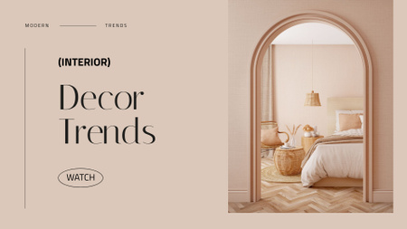 Decor Trends with Cozy Bedroom Presentation Wide tervezősablon