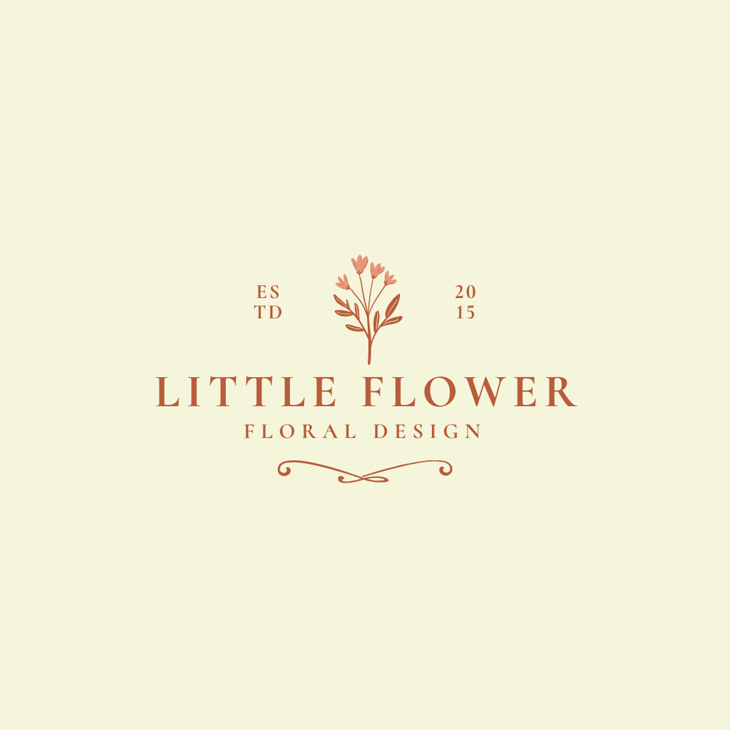 Flower Center Advertisement Logo 1080x1080pxデザインテンプレート