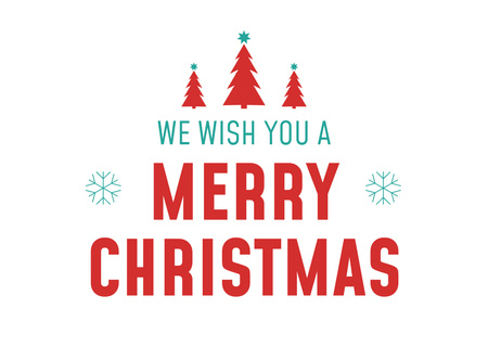 Ontwerpsjabloon van Postcard van Christmas Cheers with Minimalistic Holiday Trees