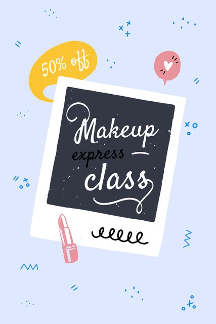 Ontwerpsjabloon van Tumblr van Makeup express Class promotion