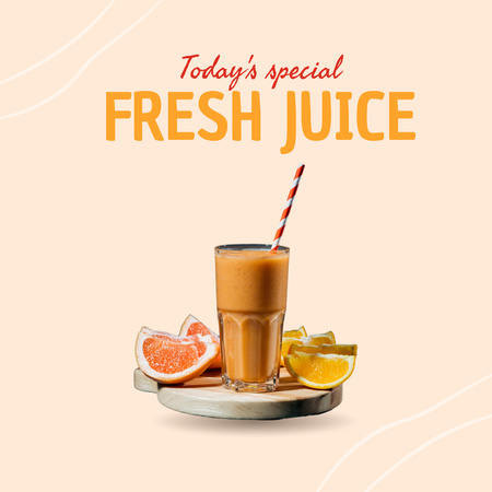 Designvorlage Fresh Juice Special Offer für Instagram