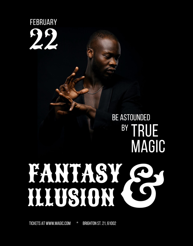 Szablon projektu Marvelous Circus Show Event Announcement with Magician Poster 22x28in