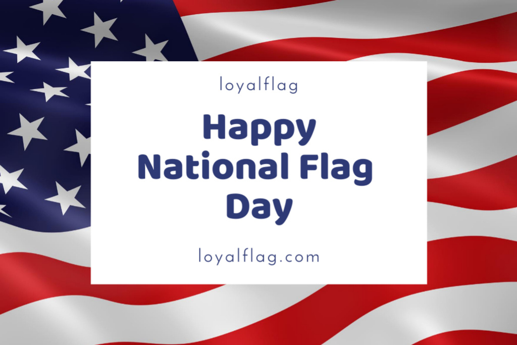 USA National Flag Day Greeting Postcard 4x6in tervezősablon