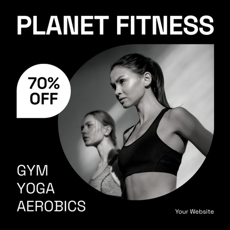 Discount Offer on Workouts in Fitness Center Instagram Design Template