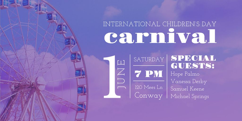 Designvorlage Carnival Offer in International Children's Day für Image