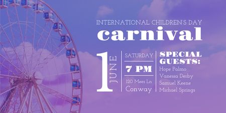 Plantilla de diseño de Carnival in International Children's Day  Image 