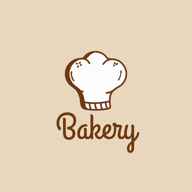 Bakery Ad with Chef's Cap Logo Design Template