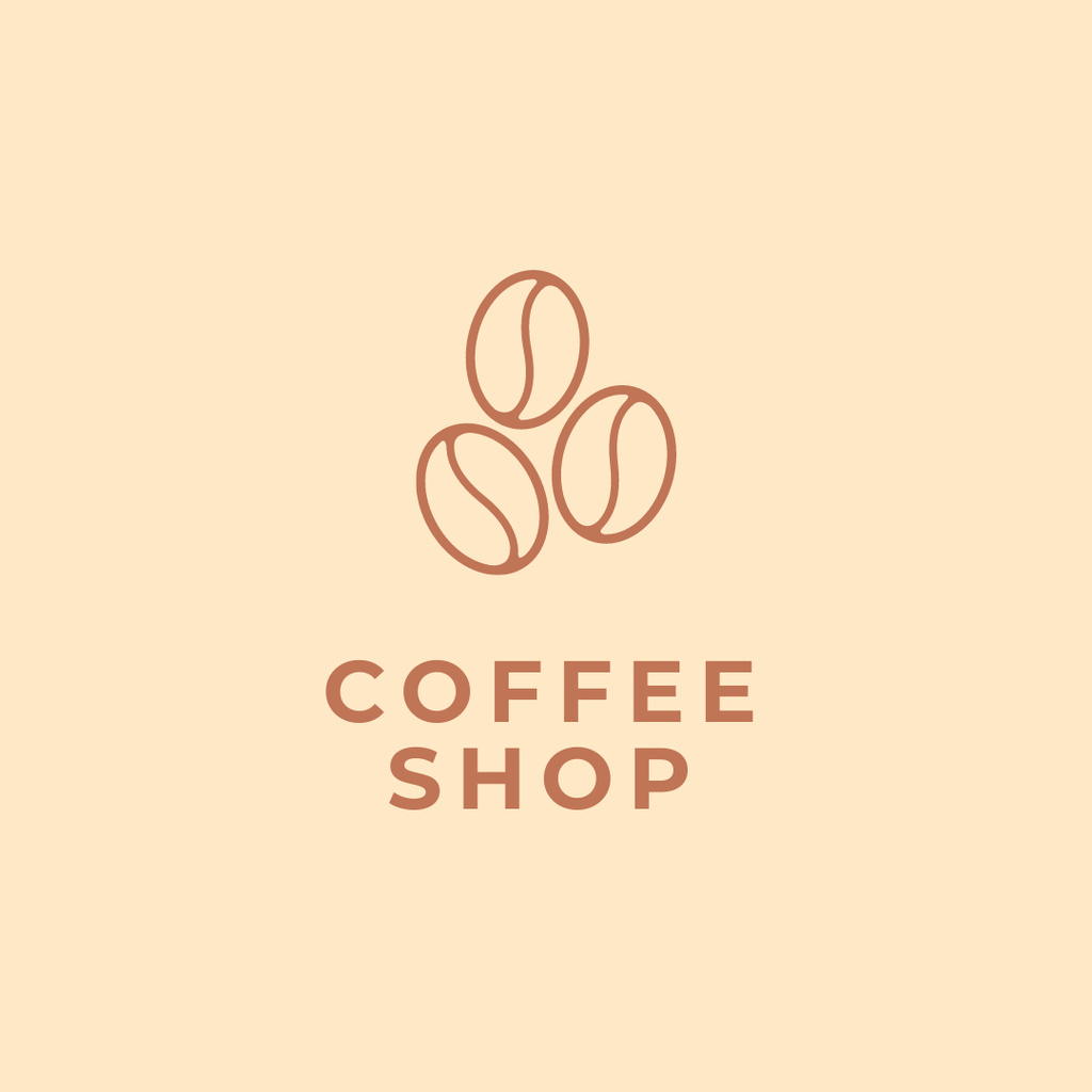 Designvorlage Minimalist Coffee Shop Ad für Logo 1080x1080px