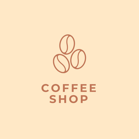 Template di design Minimalist Coffee Shop Ad Logo 1080x1080px