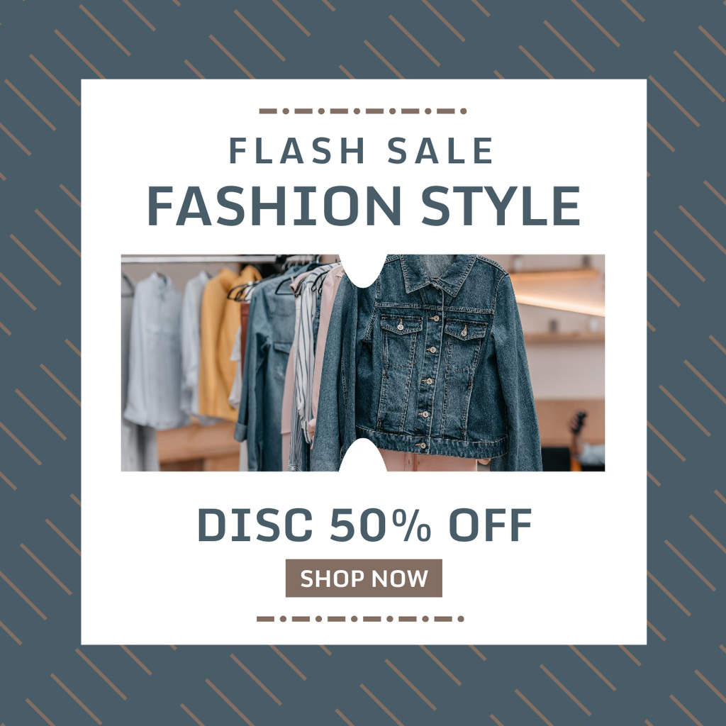 Designvorlage Flash Sale Fashion Style für Instagram