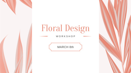 Designvorlage Floral Design Workshop Announcement für FB event cover