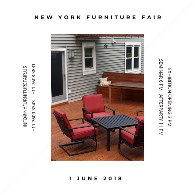 Ontwerpsjabloon van Instagram AD van New York Furniture Fair announcement