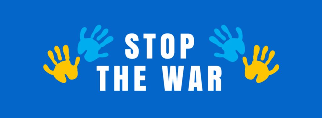 Stop The War In Ukraine Facebook cover Šablona návrhu