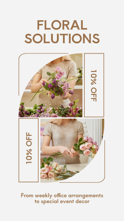 çiçek düzenlemeleri Instagram Story Tasarım Şablonu