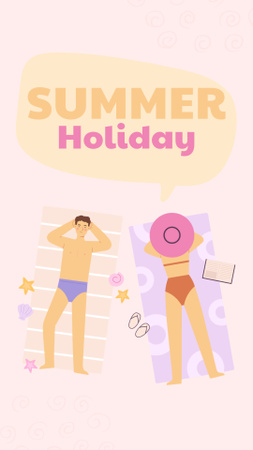 Summer holiday Instagram Storyデザインテンプレート