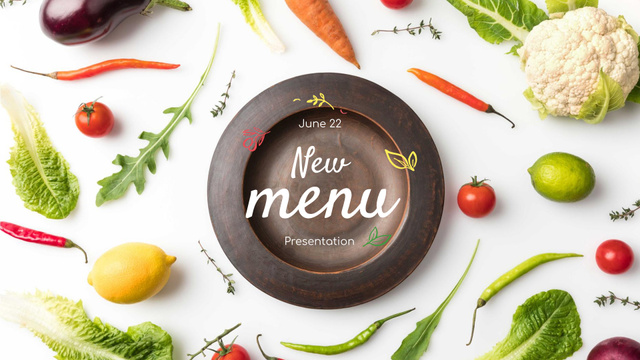 Template di design Meal with greens and Vegetables FB event cover