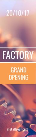 Factory grand opening banner Skyscraper – шаблон для дизайна