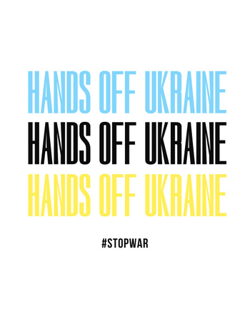 Designvorlage Awareness about War in Ukraine für T-Shirt